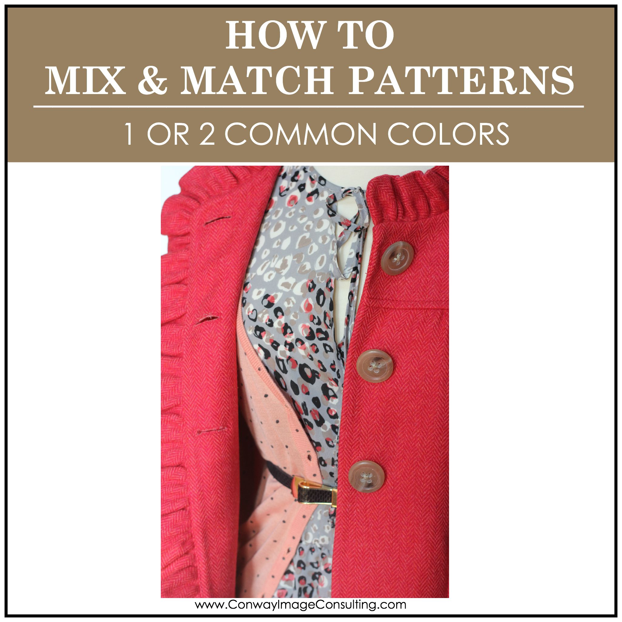 Mix & Match Patterns - 1 or 2  Common Colors